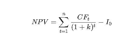 NPV formula